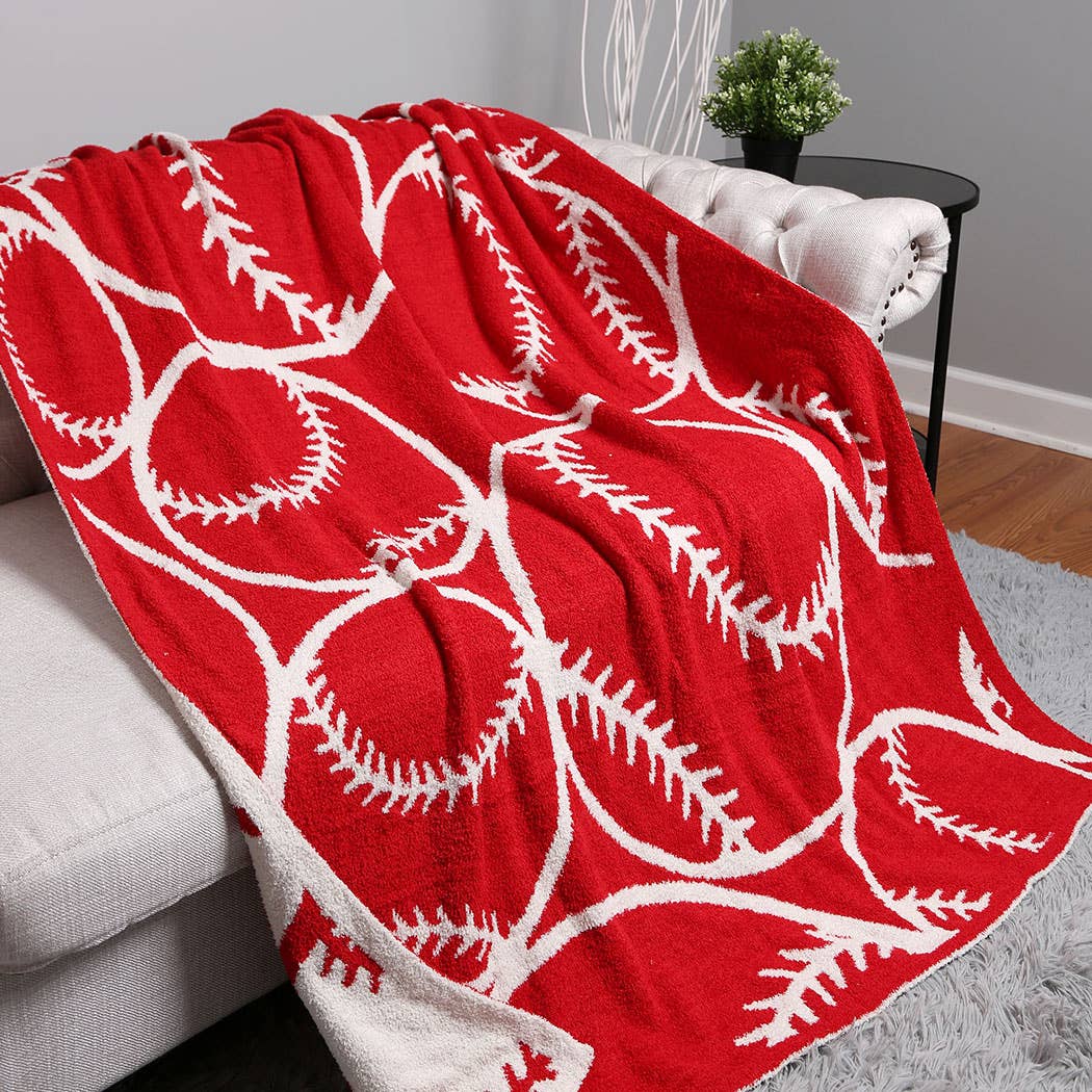 Baseball Patterned Throw Blanket