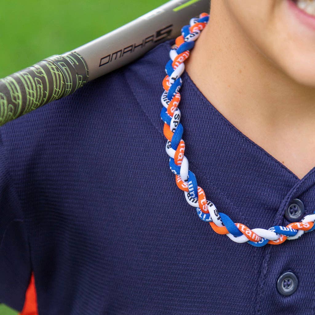 Blue + Orange Sports Necklace
