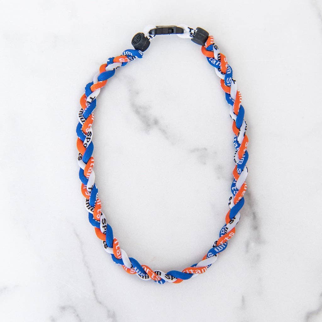 Blue + Orange Sports Necklace