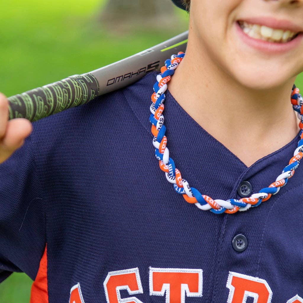 Blue + Orange Sports Necklace