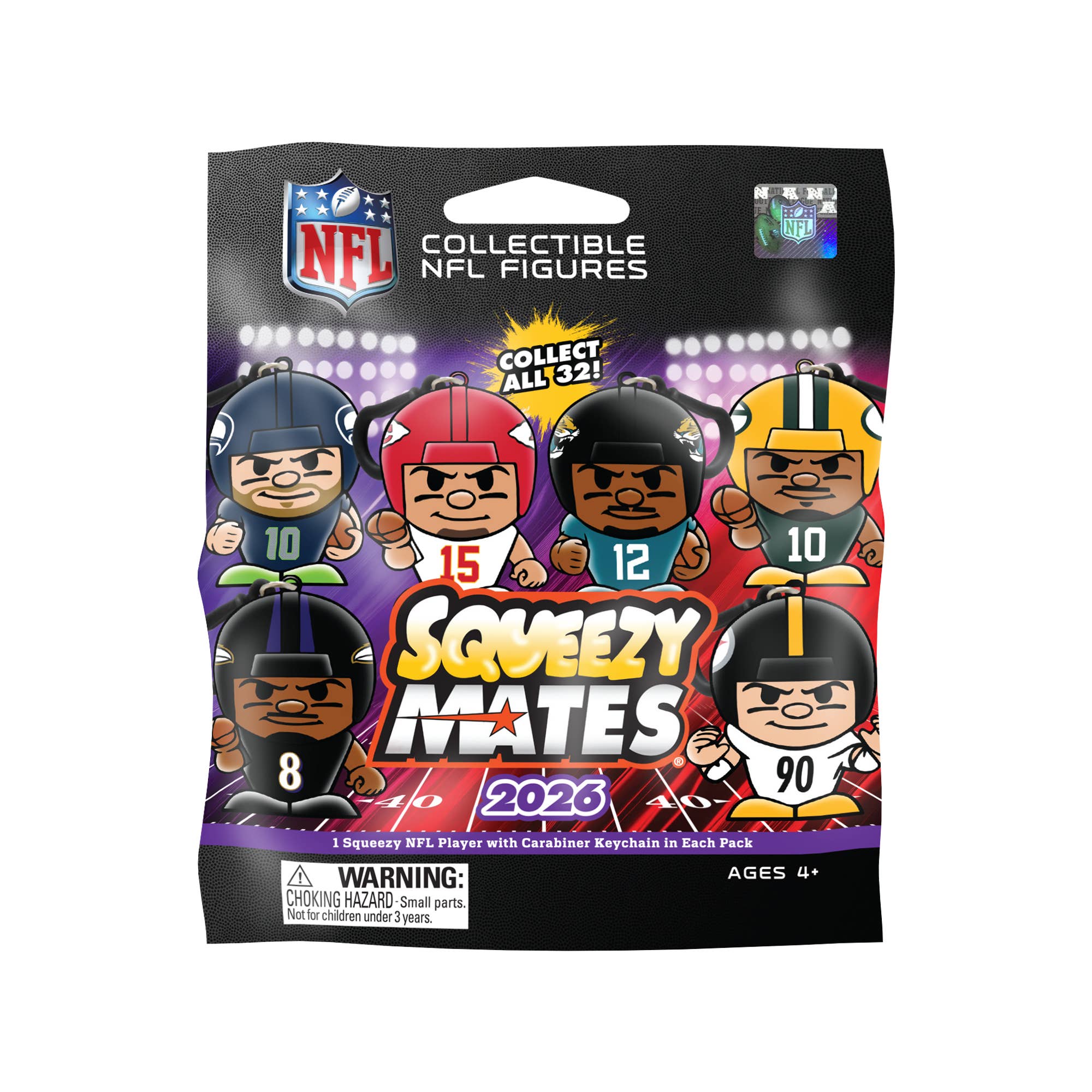 NFL SqueezyMates Gravity Feed Display 2026 - 24ct