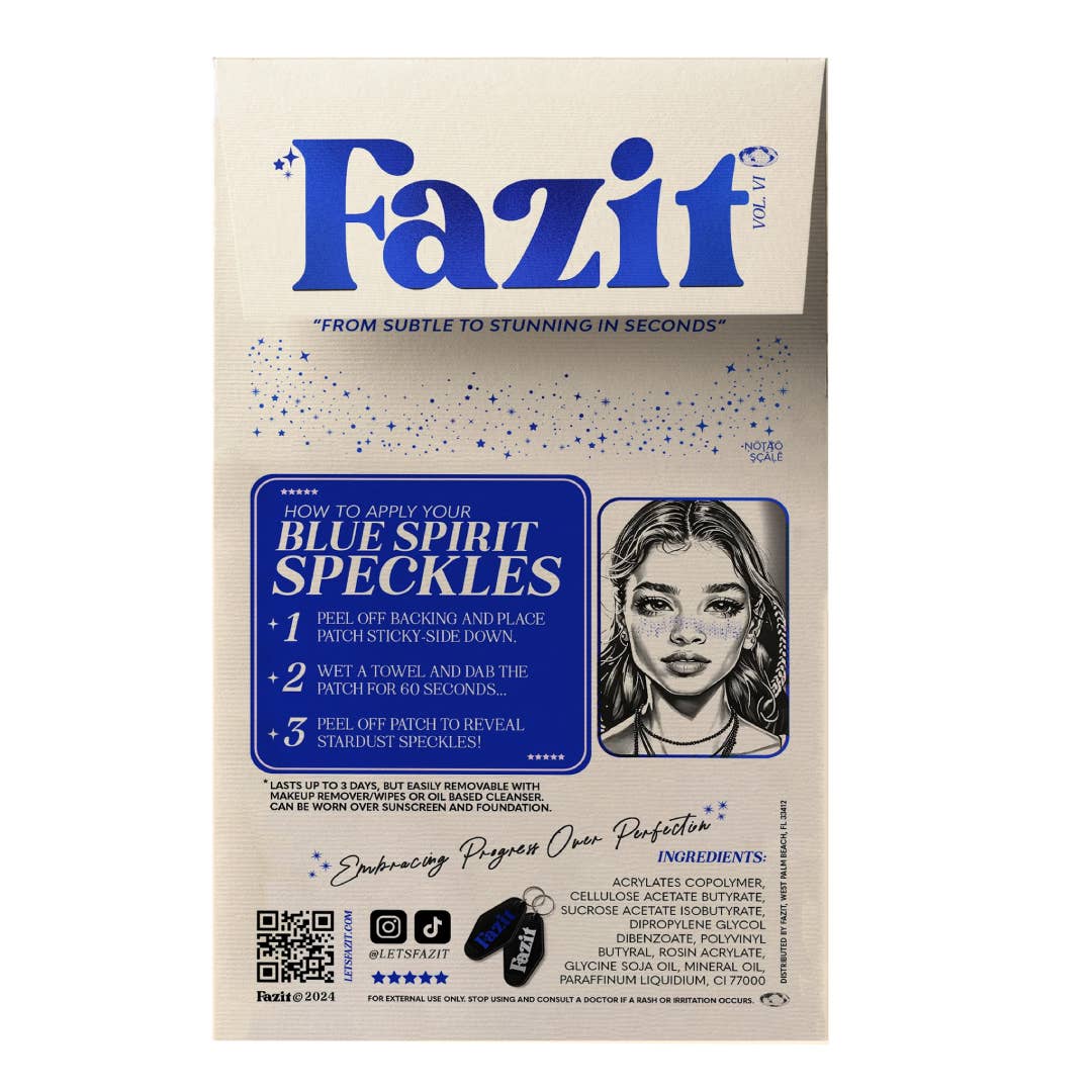 Blue Spirit Speckles Makeup Patches - Team Spirit Collection