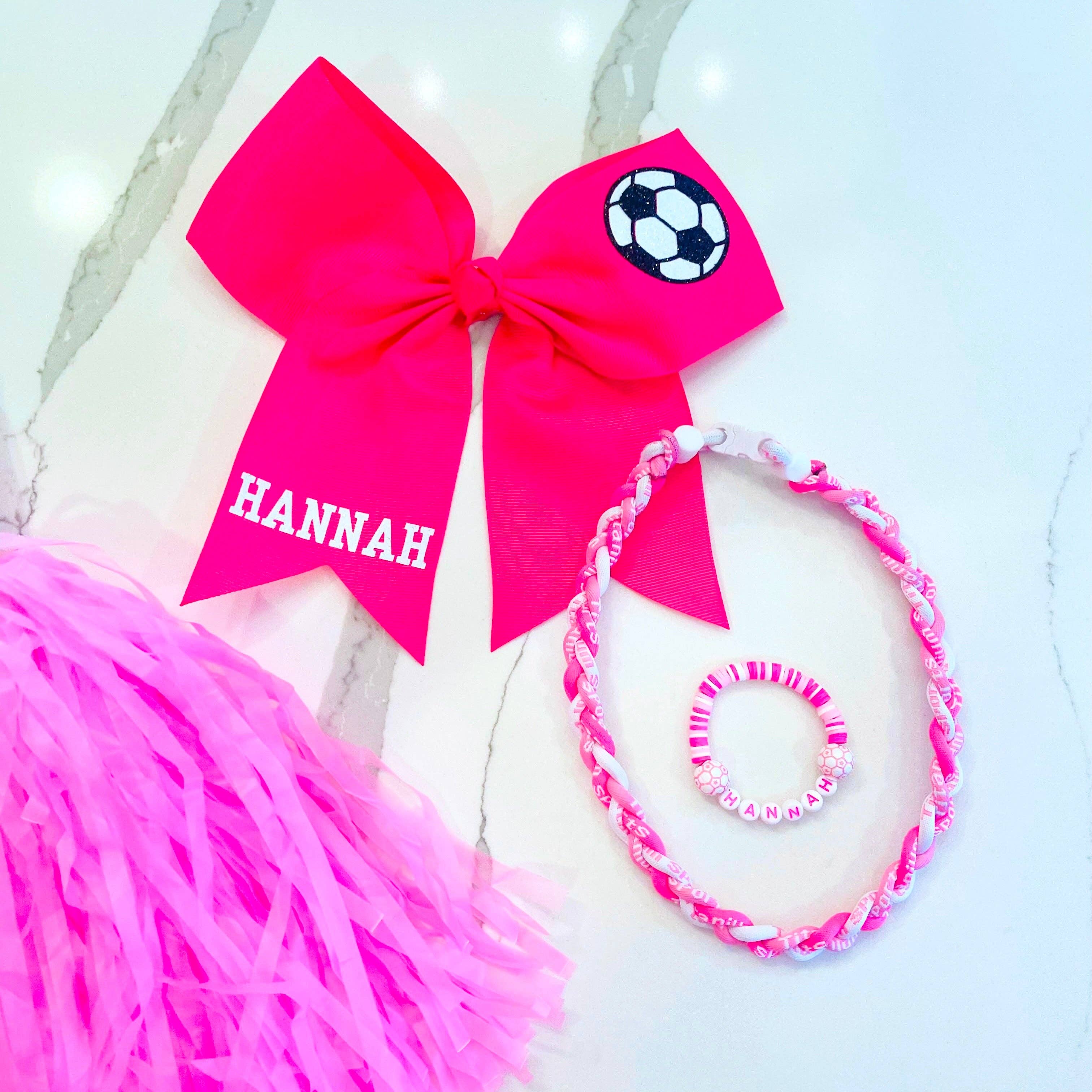 Hot Pink + Light Pink Sports Necklace