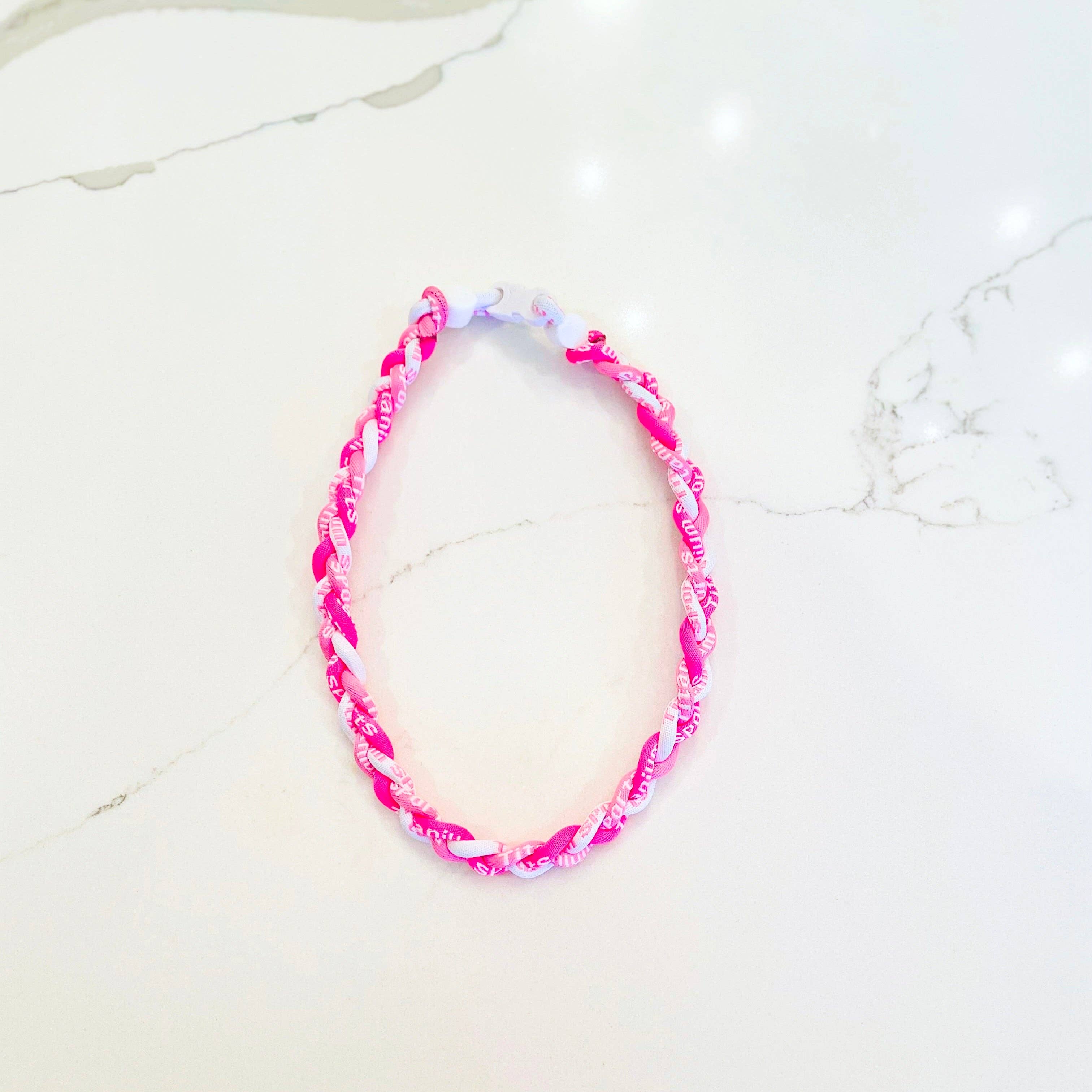 Hot Pink + Light Pink Sports Necklace